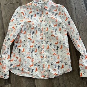 Boden Boys Patterned Dress Shirt size 8R